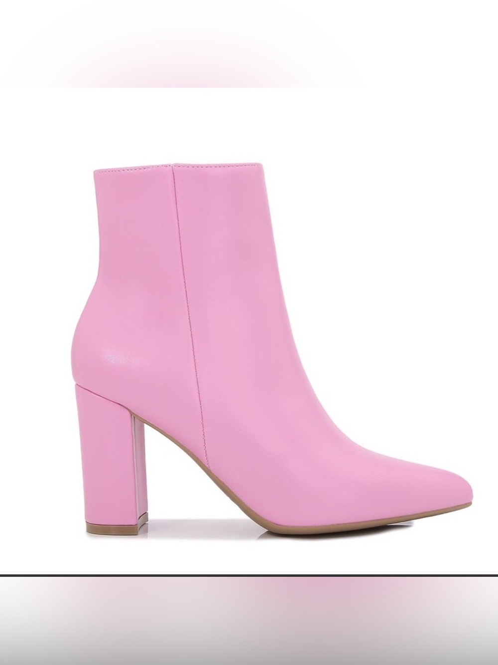 Pink Block-Heel Ankle Booties - Women's Fashion Boots
